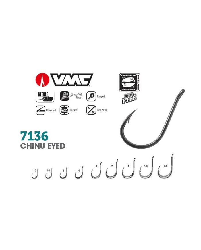 VMC Chinu Eyed 7136BN Hook
