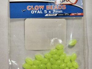 Glow Bead Hard Oval Green