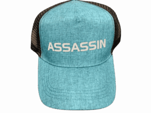 Assassin Cap Turquoise PU Text